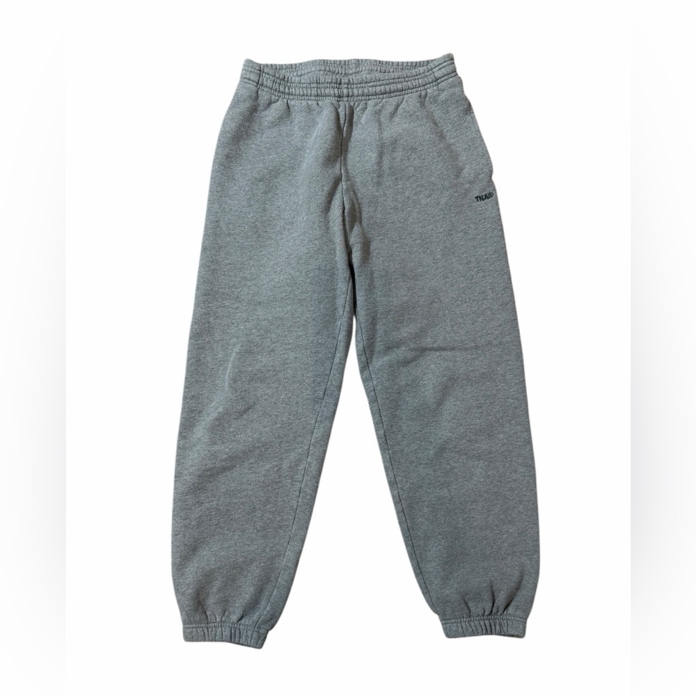 Aritzia TNA Cozy Sweatfleece Boyfriend Sweatpants Gray S | Soft Fleece Joggers - Picture 2 of 7